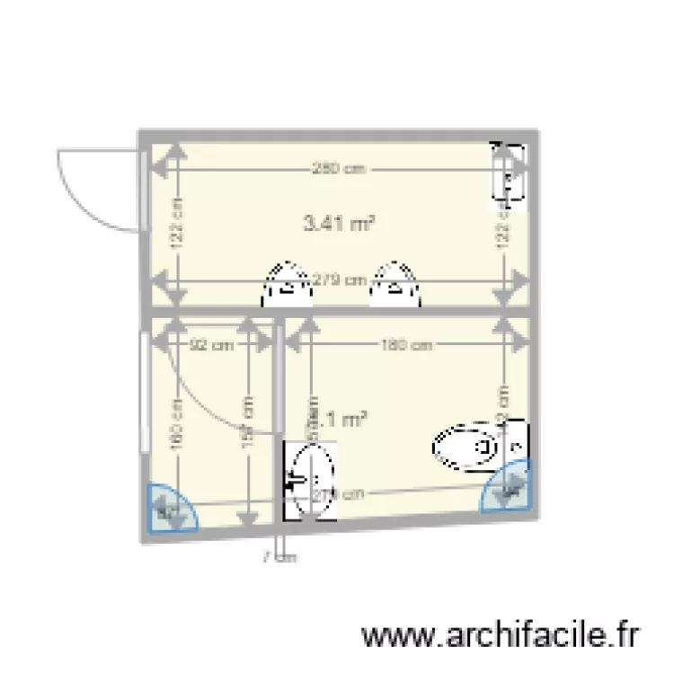 wc  foyer projet 3. Plan de 