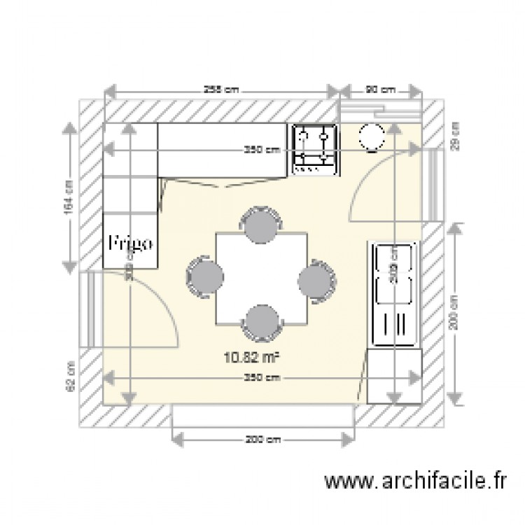 Cuisine équipée. Plan de 0 pièce et 0 m2