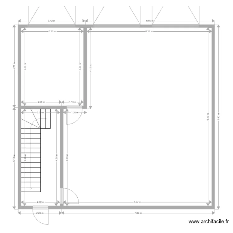 124m garage. Plan de 124m garage. Plan de