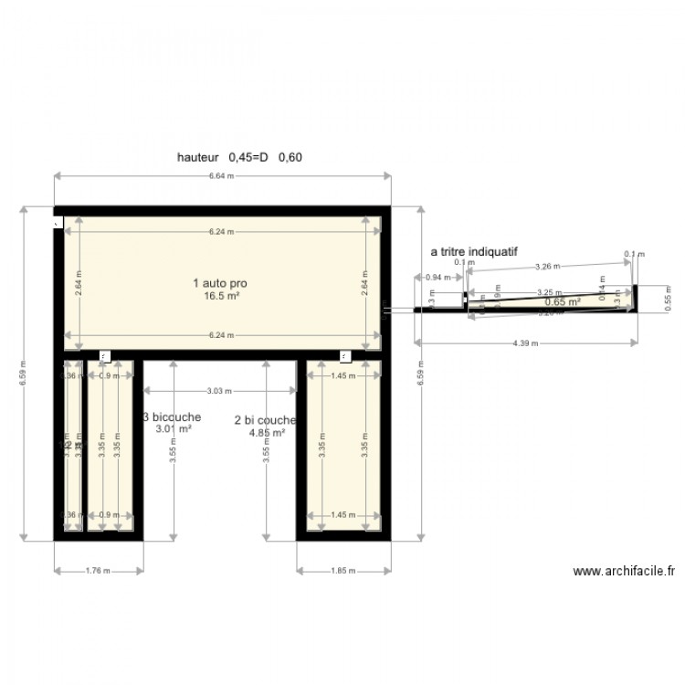 dubuc extention. Plan de 0 pièce et 0 m2