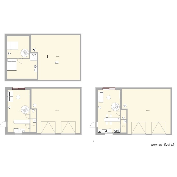 extension. Plan de 0 pièce et 0 m2