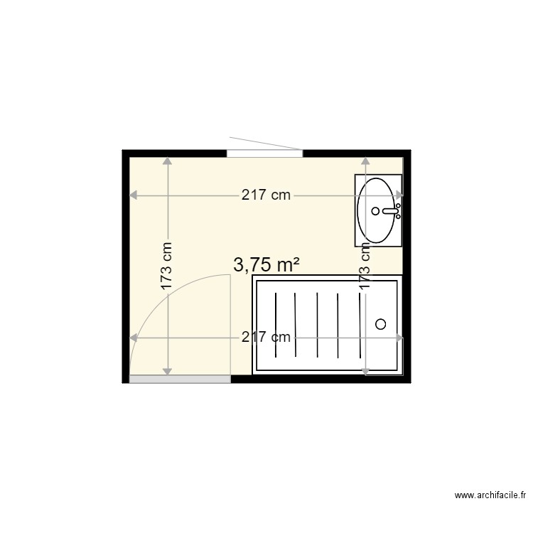 TAILLIEZ JEANNETTE . Plan de 1 pièce et 4 m2