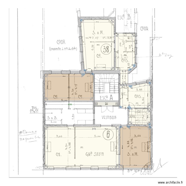 Royer Collard. Plan de 0 pièce et 0 m2