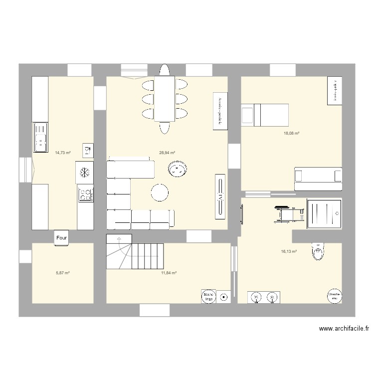 Maison Chatillon OPTION 1. Plan de 0 pièce et 0 m2