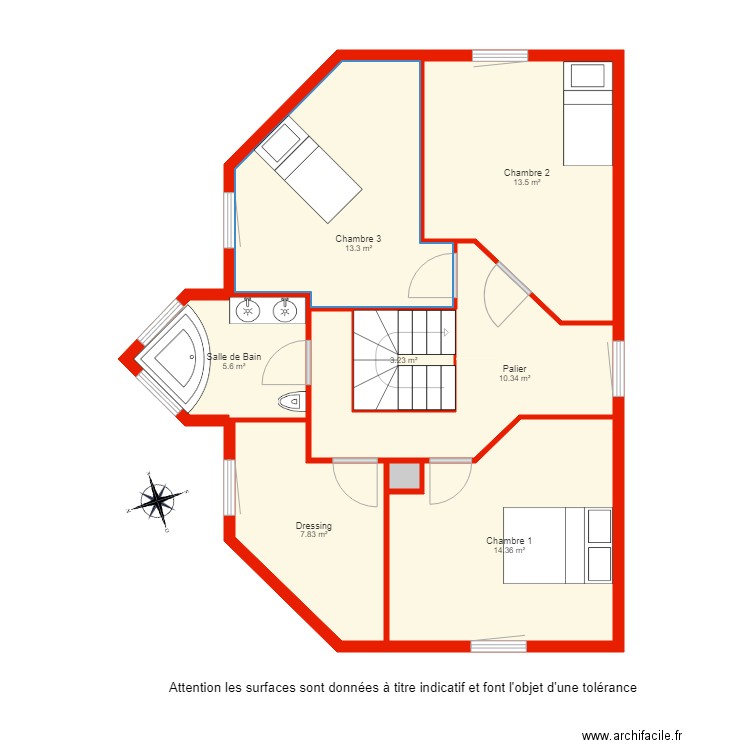 BI 2377 étage non côté. Plan de 0 pièce et 0 m2