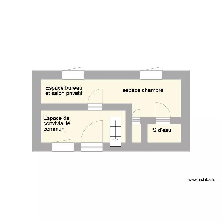 RDC Monceau les Leups. Plan de RDC Monceau les Leups. Plan de
