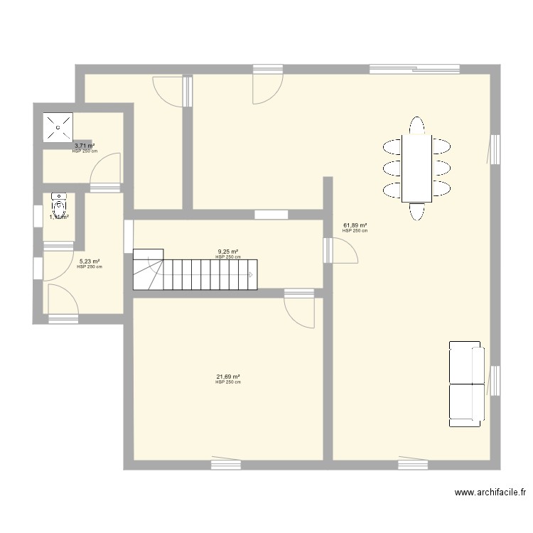 Modif 1 RDC. Plan de 0 pièce et 0 m2