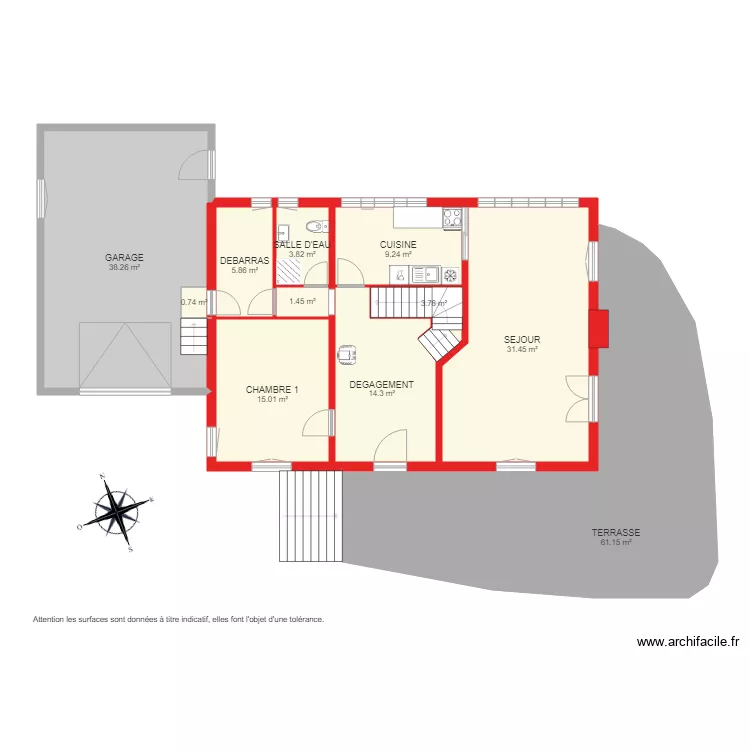 BI 2905 RDC. Plan de 