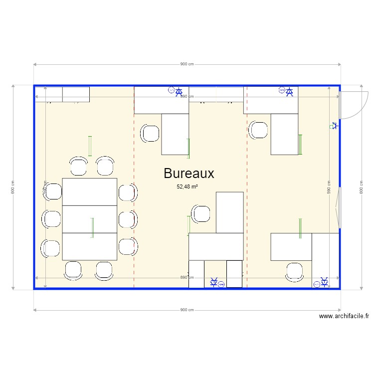 Laetitia Leysten Bureaux v2. Plan de 0 pièce et 0 m2