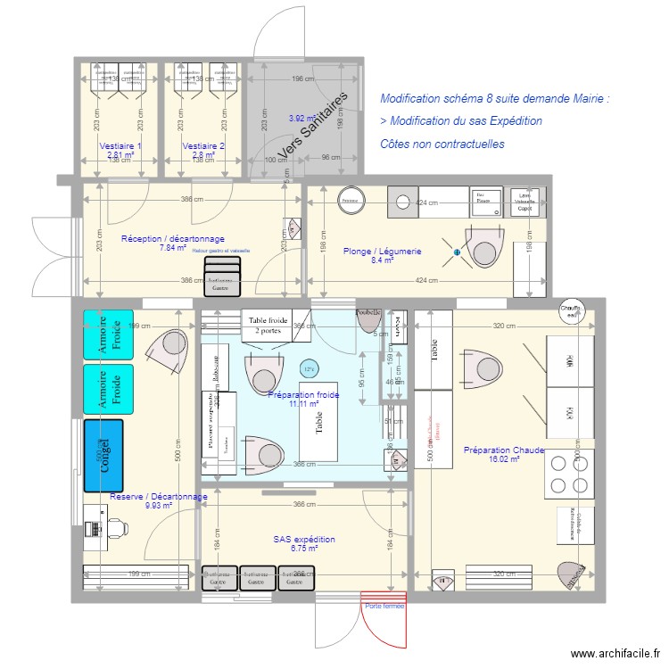 Mazerolles 008. Plan de 9 pièces et 70 m2