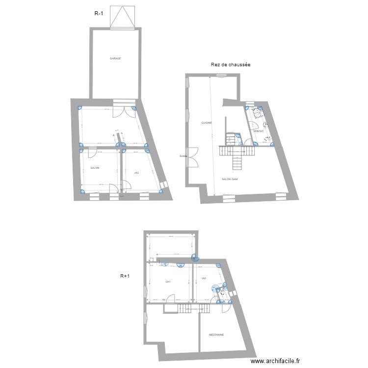 Martial Tiranges. Plan de 6 pièces et 96 m2