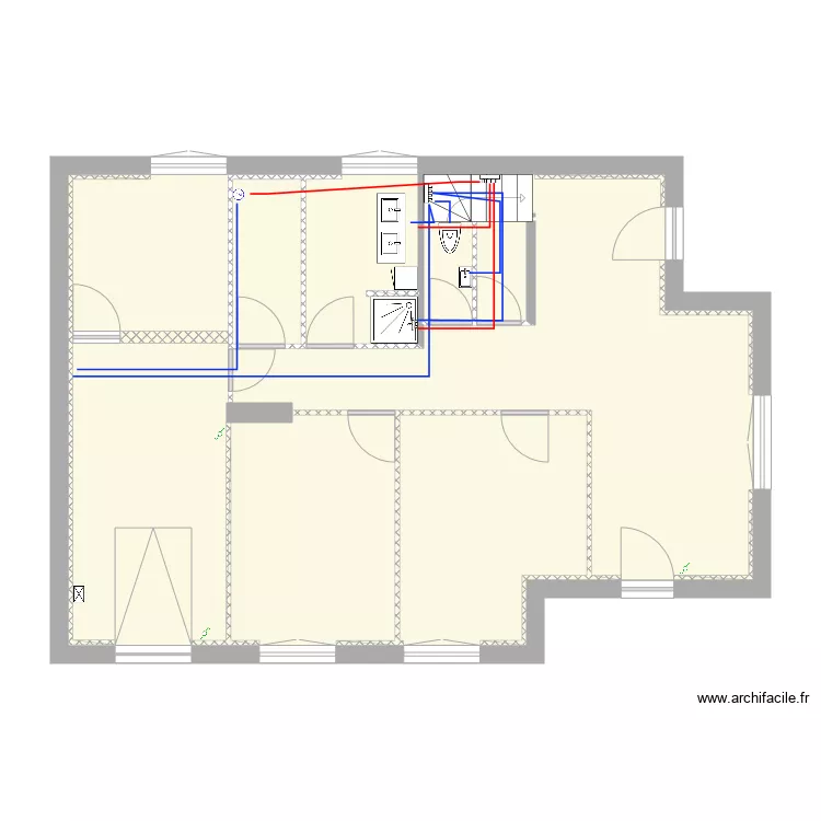carqueiranne rez de chausse plomberie. Plan de 