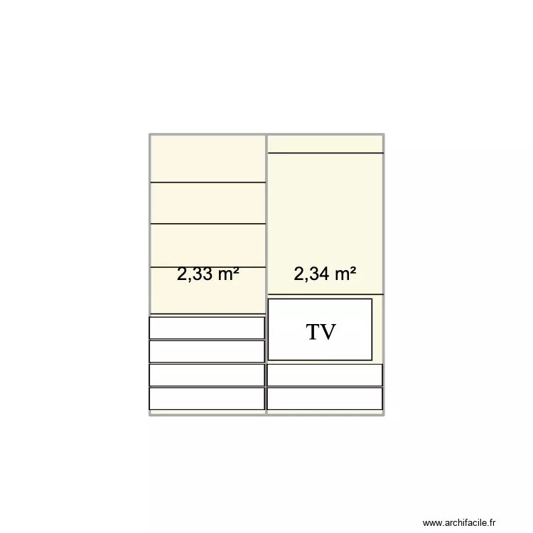 armoire pax. Plan de 