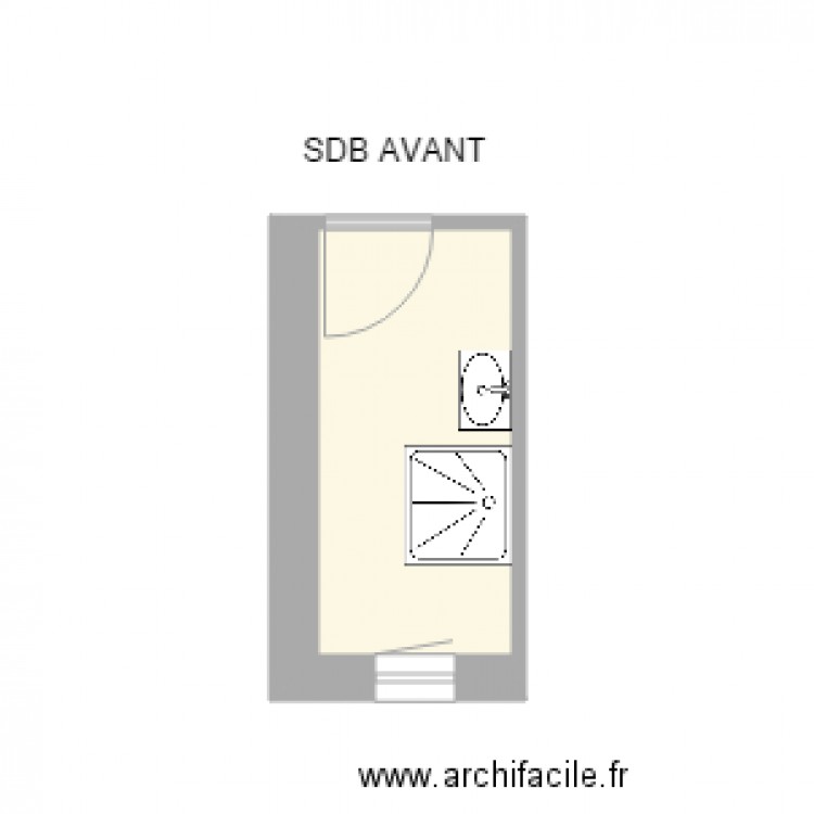 PLAN SDB AV BEAUCHAUD . Plan de 0 pièce et 0 m2