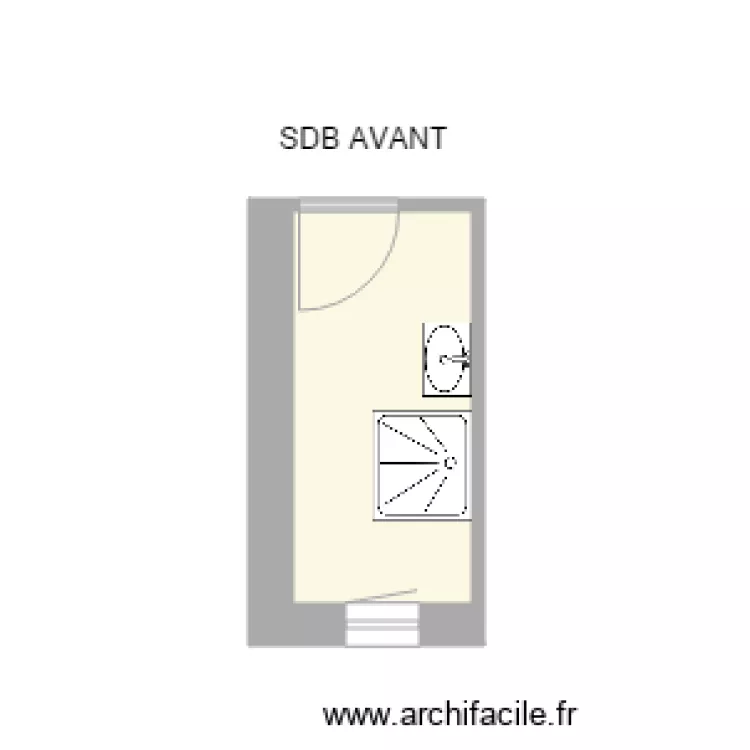 PLAN SDB AV BEAUCHAUD . Plan de 