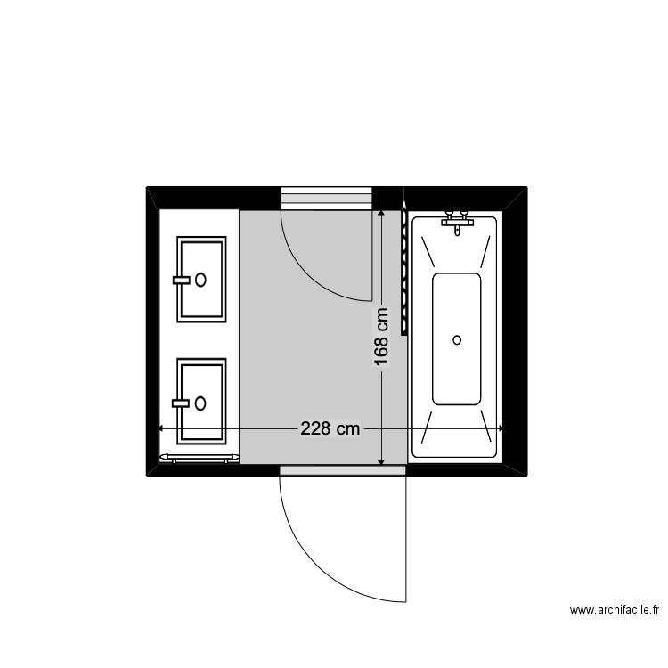 SALLE DE BAINS 2 Sandy Tubiana. Plan de 0 pièce et 0 m2