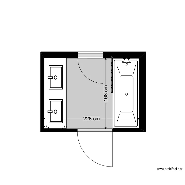 SALLE DE BAINS 2 Sandy Tubiana. Plan de 
