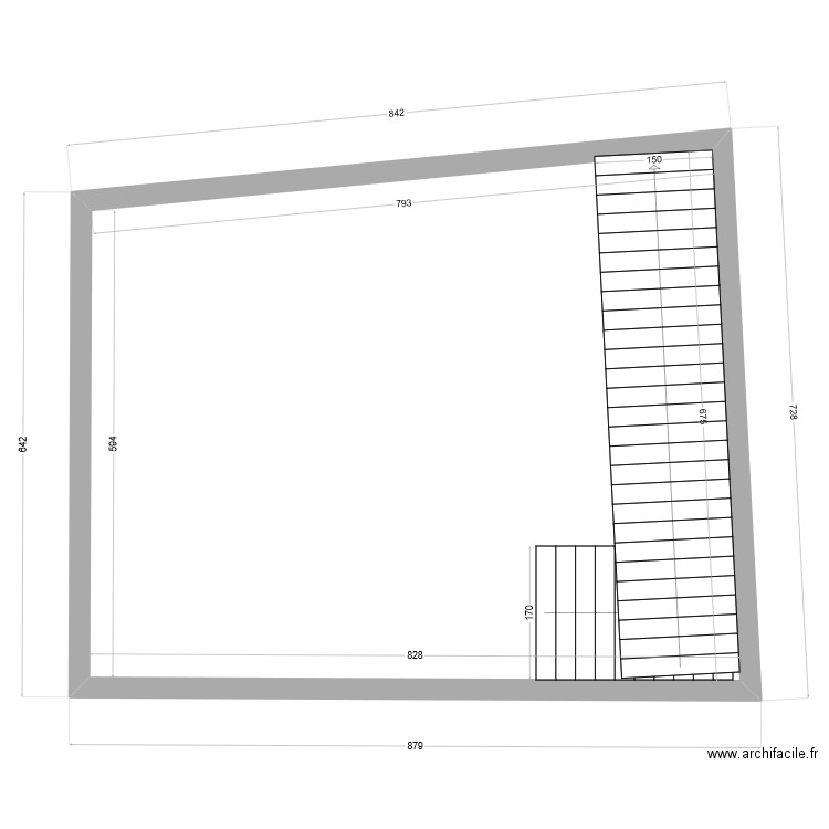 plan Maroc. Plan de 1 pièce et 51 m2