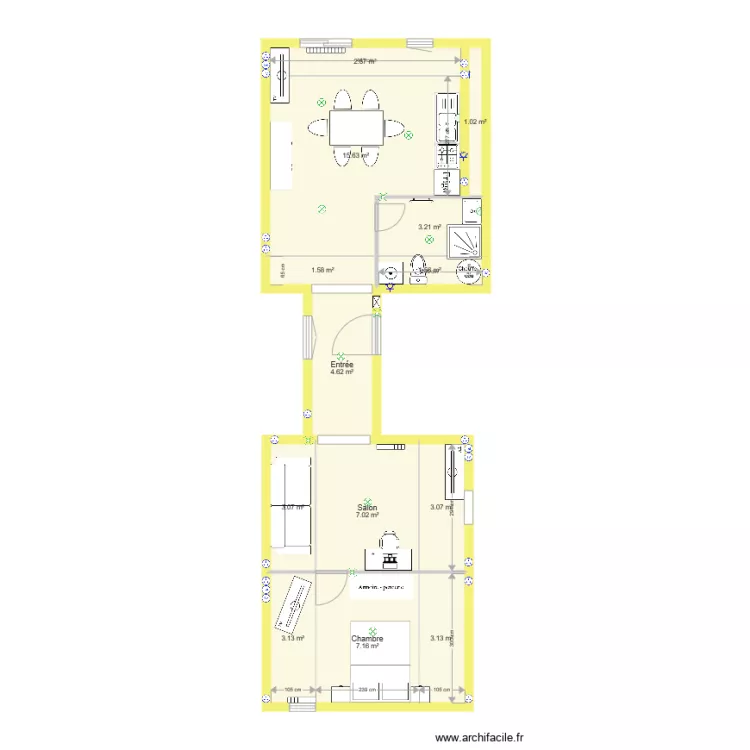 F3 2ème étage La Fère. Plan de F3 2ème étage La Fère. Plan de