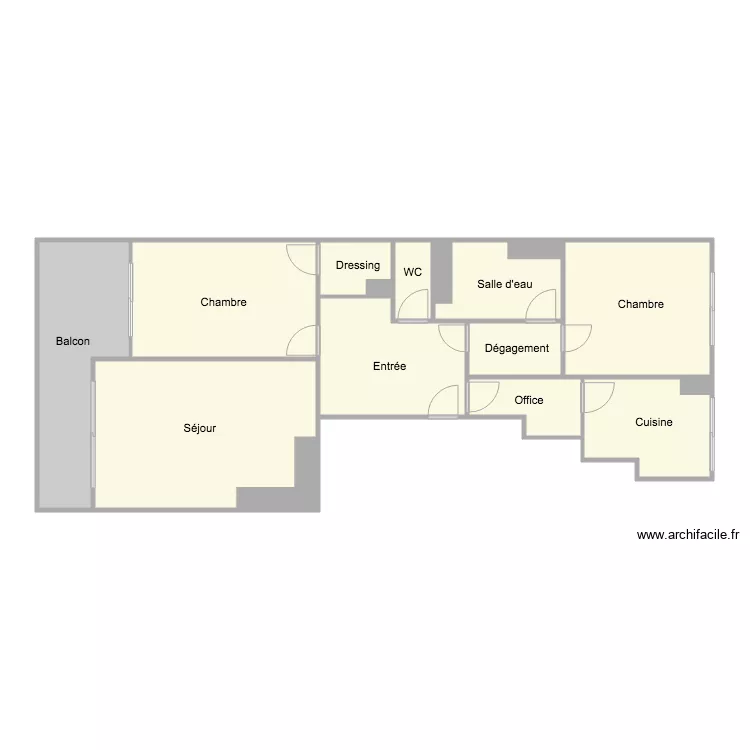 45 ch&eacute;zy. Plan de 