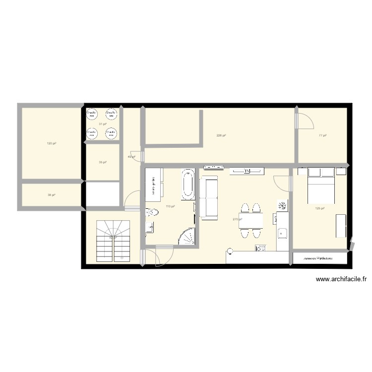 486 version Sylvain. Plan de 0 pièce et 0 m2