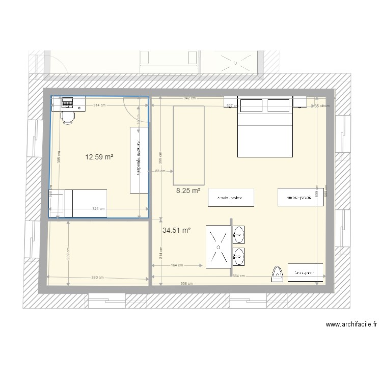 Maison Dolomieu. Plan de 0 pièce et 0 m2