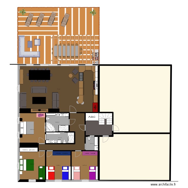 vvv. Plan de 12 pièces et 326 m2