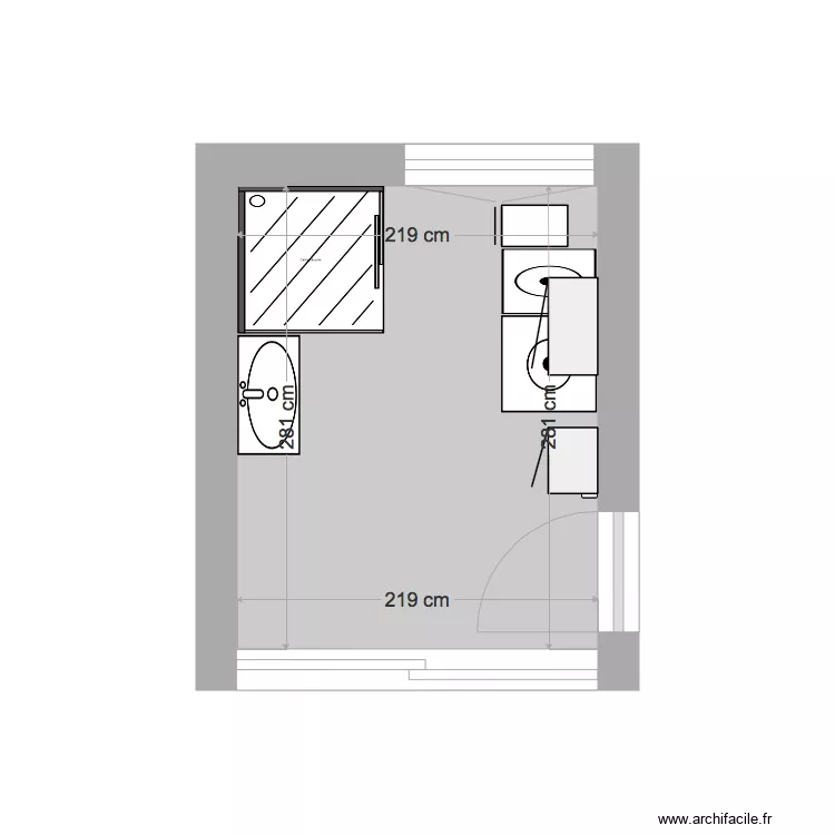 PATOCHE SALLE DE BAIN. Plan de 