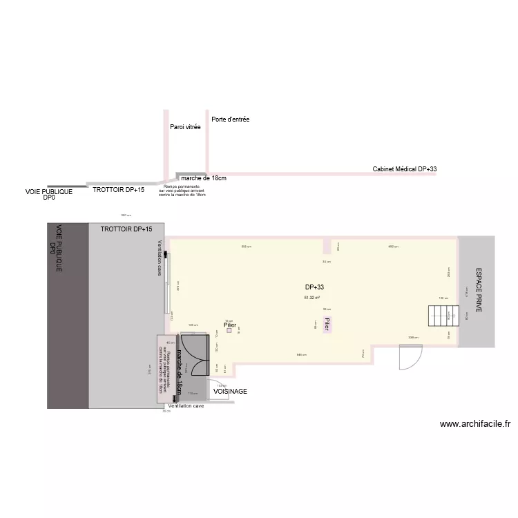 CABINET MEDICAL DR MADANI AVANT TRAVAUX. Plan de 