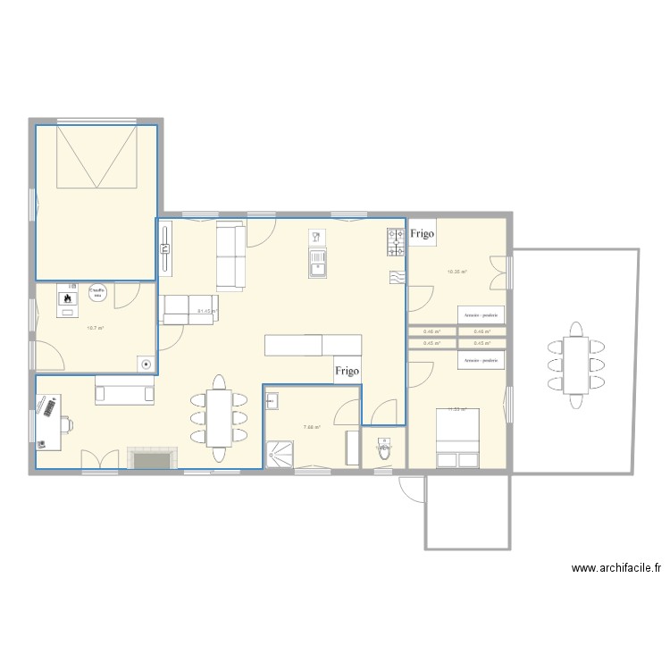 Plan maison meuble avant travaux. Plan de 0 pièce et 0 m2