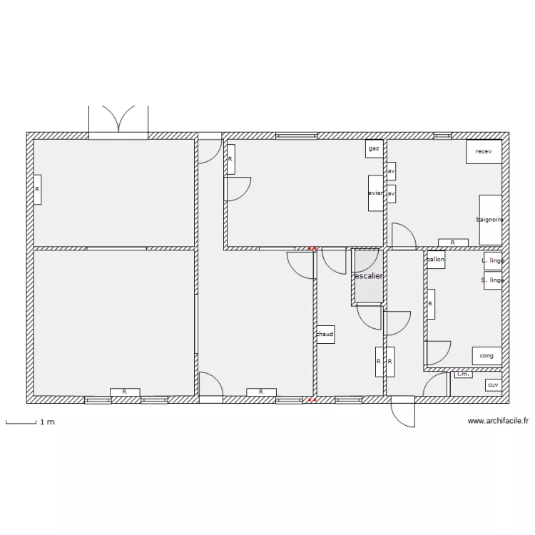 fermette apres sdb. Plan de 