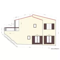 Fa&ccedil;ade sud est avec porte fen&ecirc;tre 