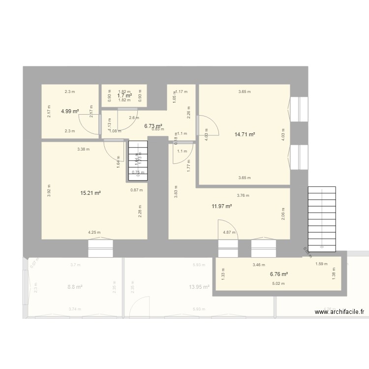 MAISON 33 ROTE DE SALLEBOEUF. Plan de 14 pièces et 151 m2