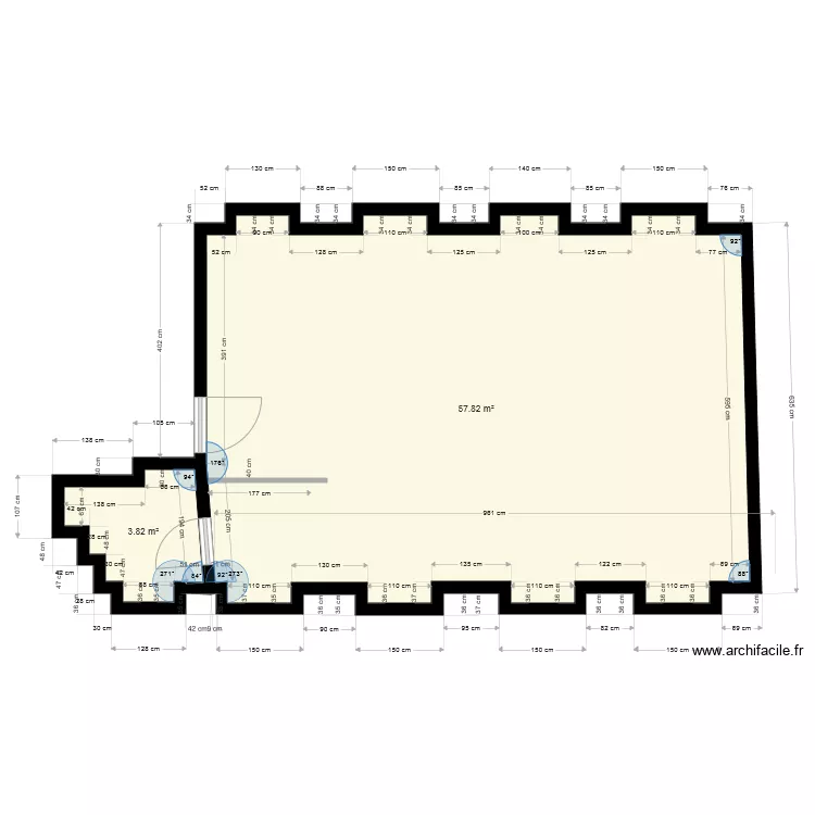 appart chris. Plan de 