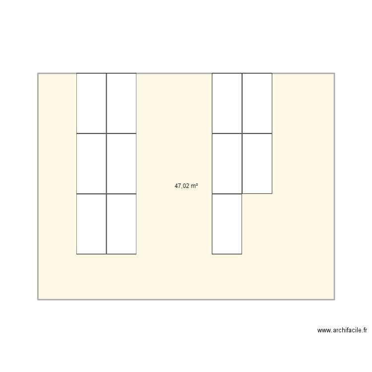 4A . Plan de 1 pièce et 47 m2