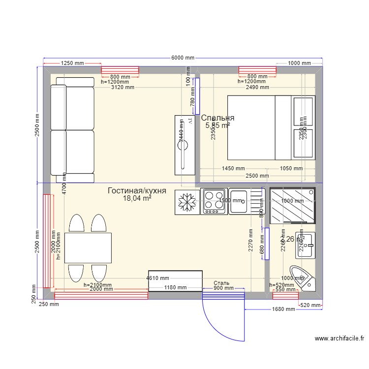 30 6 1 Федоровское. Plan de 0 pièce et 0 m2