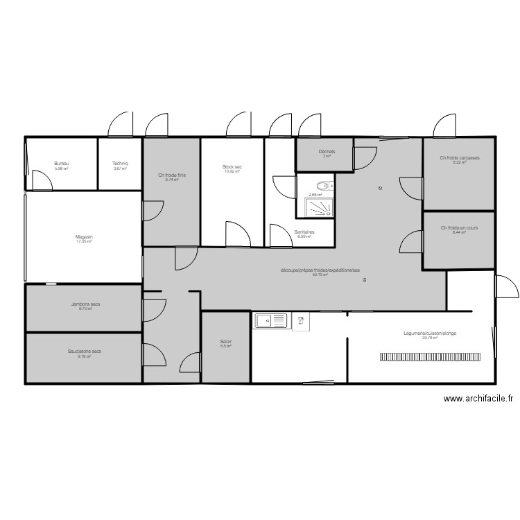 atelier siphons et sols modif. Plan de 0 pièce et 0 m2