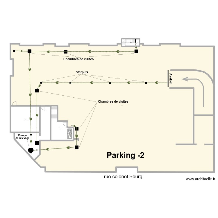 parking -2. Plan de 8 pièces et 1551 m2