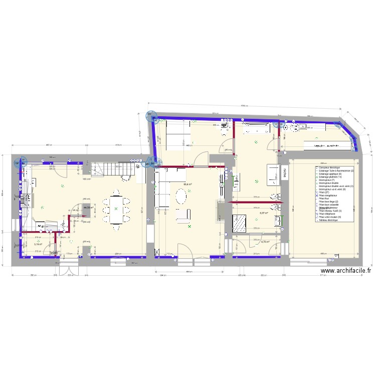 salon. Plan de 0 pièce et 0 m2