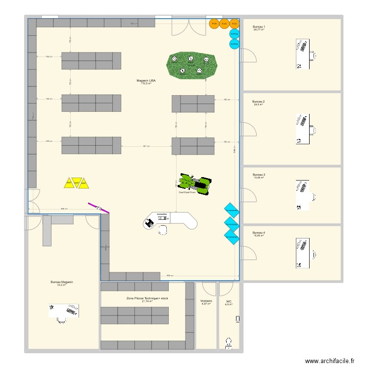 MAPAGRI St Thonan. Plan de 9 pièces et 329 m2