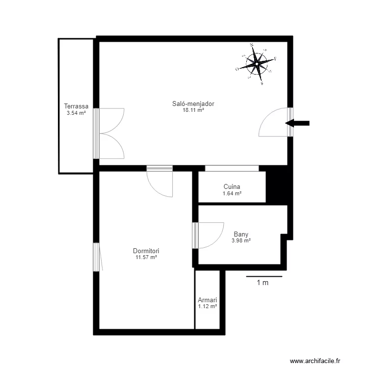 EDIFICI NEVADA 1 AP 27 PAS DE LA CASA. Plan de 