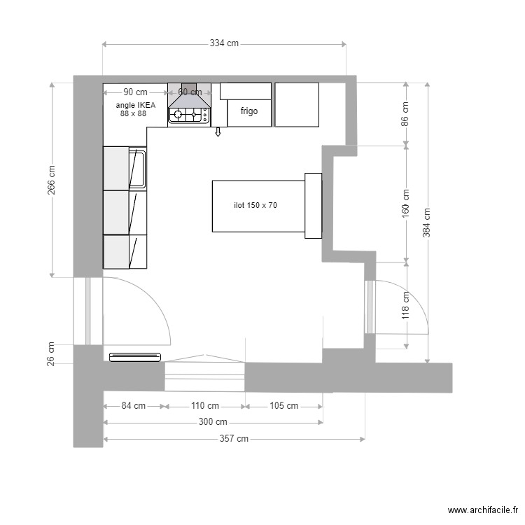 cuisine IsaV4. Plan de 0 pièce et 0 m2