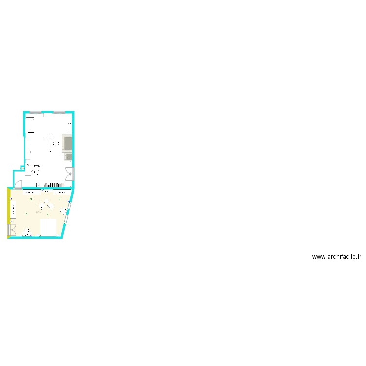 chambre et salon. Plan de 0 pièce et 0 m2