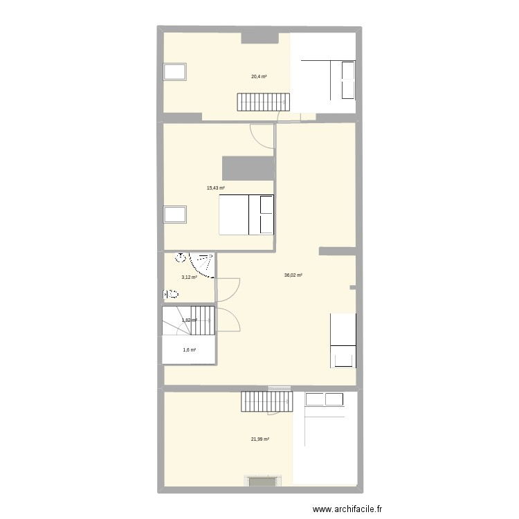 Vergies haut opt ch cote SdB. Plan de 0 pièce et 0 m2