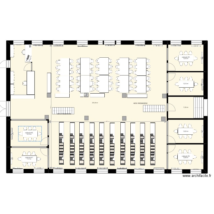 plan bibliothèque. Plan de 0 pièce et 0 m2