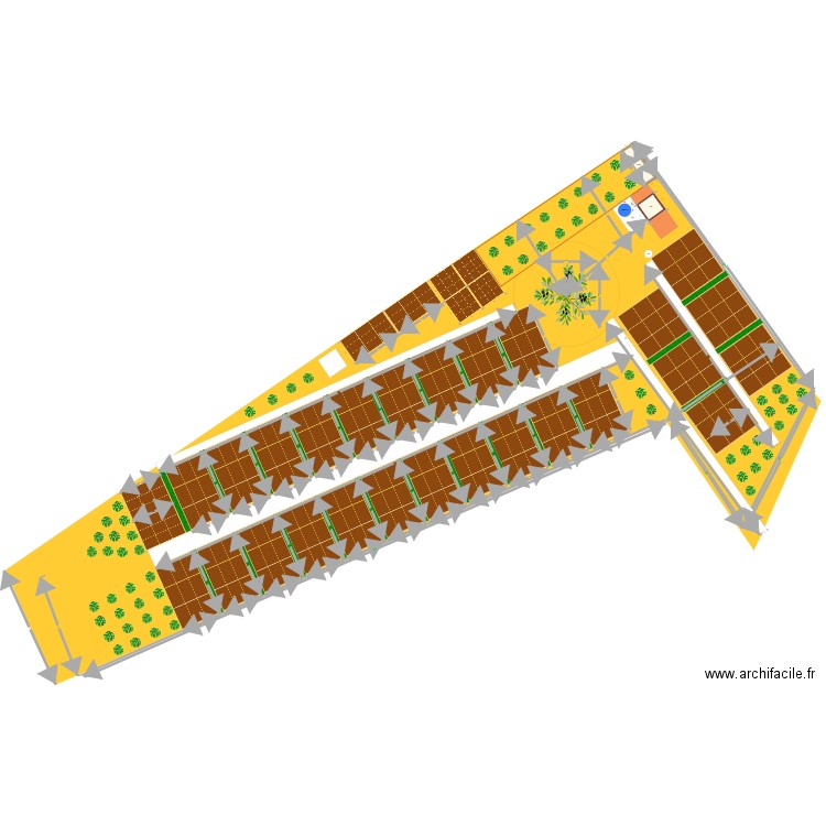 Jardin partagé V7 poulailler haie Puits. Plan de 0 pièce et 0 m2