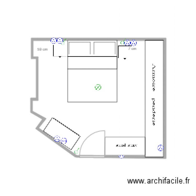 chambre parents. Plan de 0 pièce et 0 m2