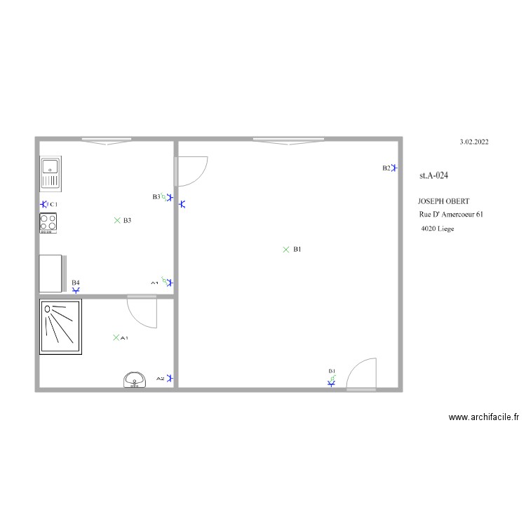 amercoeur a028. Plan de 0 pièce et 0 m2
