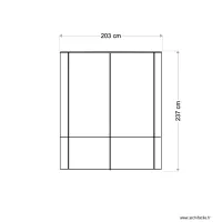 Baie entr&eacute;e terrasse couverte 