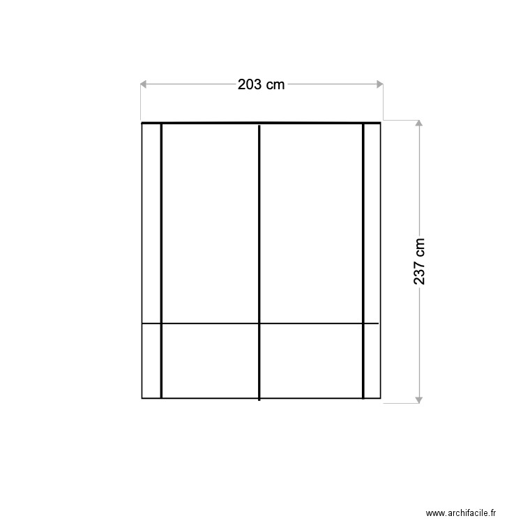 Baie entrée terrasse couverte . Plan de 0 pièce et 0 m2